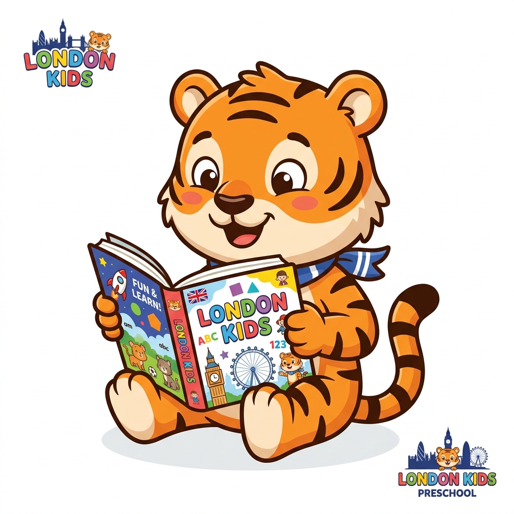 Junior KG students reading